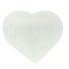 Steengoed Hart seleniet wit ca 6 cm 1 Stuks