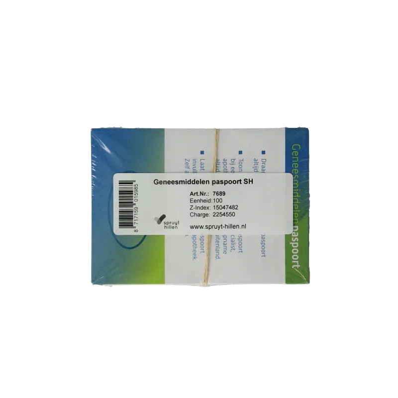 Spruyt Hillen Geneesmiddelen paspoort 100 Stuks