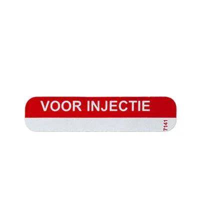 Spruyt Hillen Sticker voor injectie rood 1000 Stuks