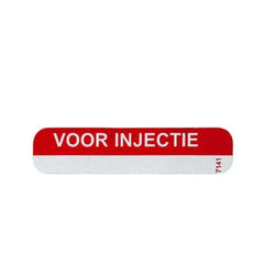 Spruyt Hillen Sticker voor injectie rood 1000 Stuks