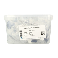 Spruyt Hillen Druppelflacon pipet 10 - 30ml blauw 100 Stuks