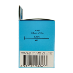 Emdee Sport tape 3.8cm x 10m wit 1 Stuks