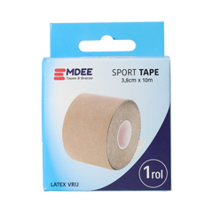 Emdee Sport tape 3.8cm x 10m huidkleur 1.00 Stuks