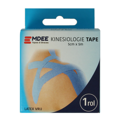 Emdee Kinesio tape licht blauw non cut 1.00 Rol