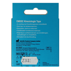 Emdee Kinesio tape licht blauw non cut 1.00 Rol