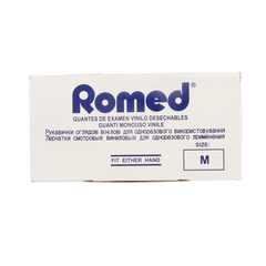 Romed Vinyl handschoen niet steriel gepoederd M 100.00 Stuks