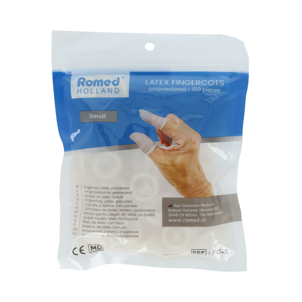 Romed Vingercondooms latex S  100.00 Stuks