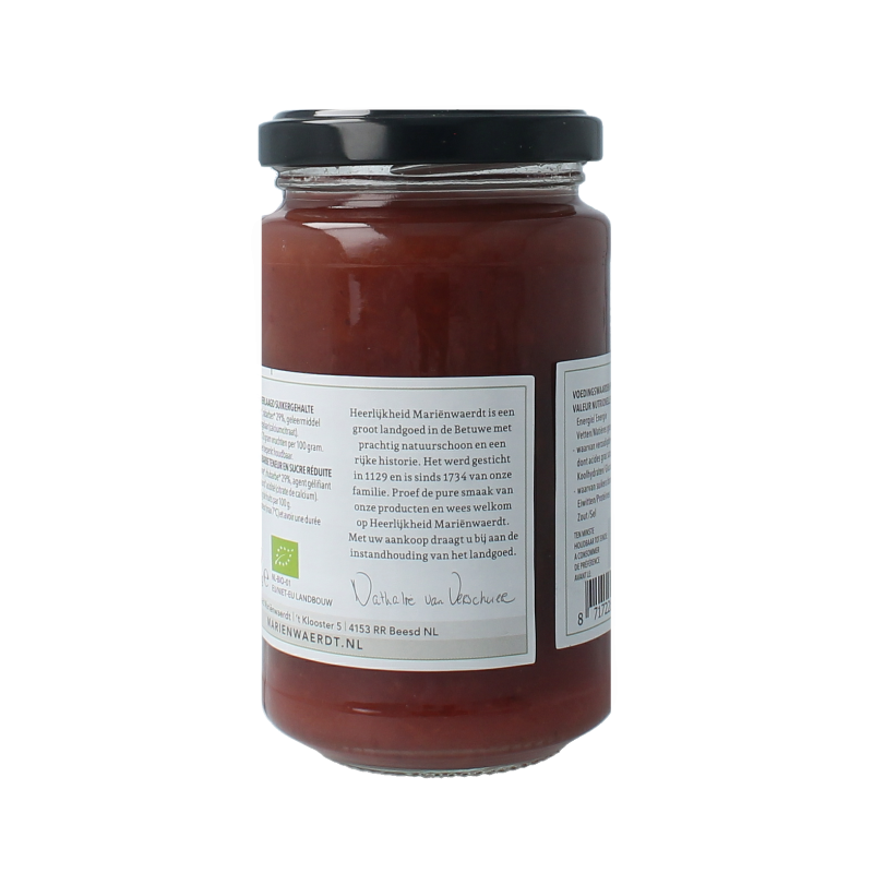 Marienwaerdt Moestuinjam rabarber aardbei bio 250 Gram
