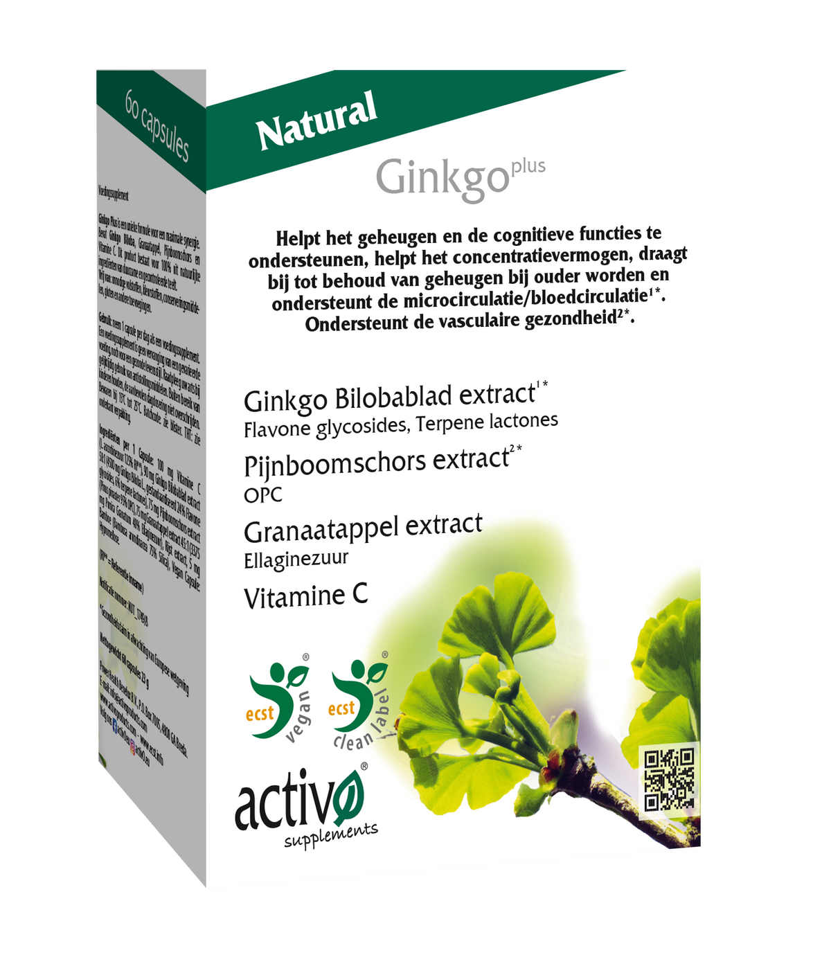 Activo Ginkgo plus 60 Vegetarische capsules
