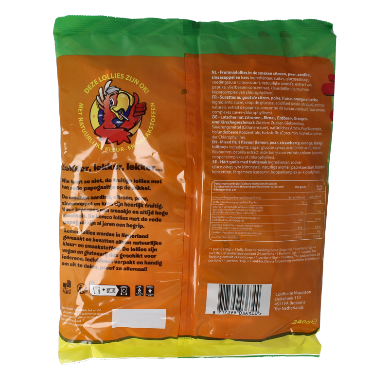Lemco Vruchten lollies 240 Gram