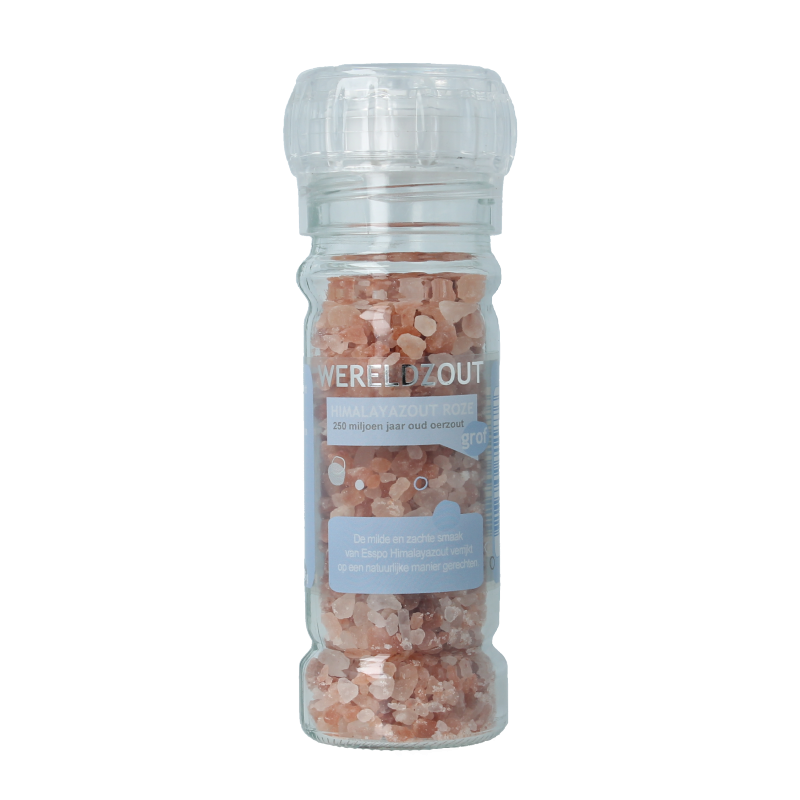 Esspo Wereldzout Himalayazout roze molen hervulbaar 105 Gram