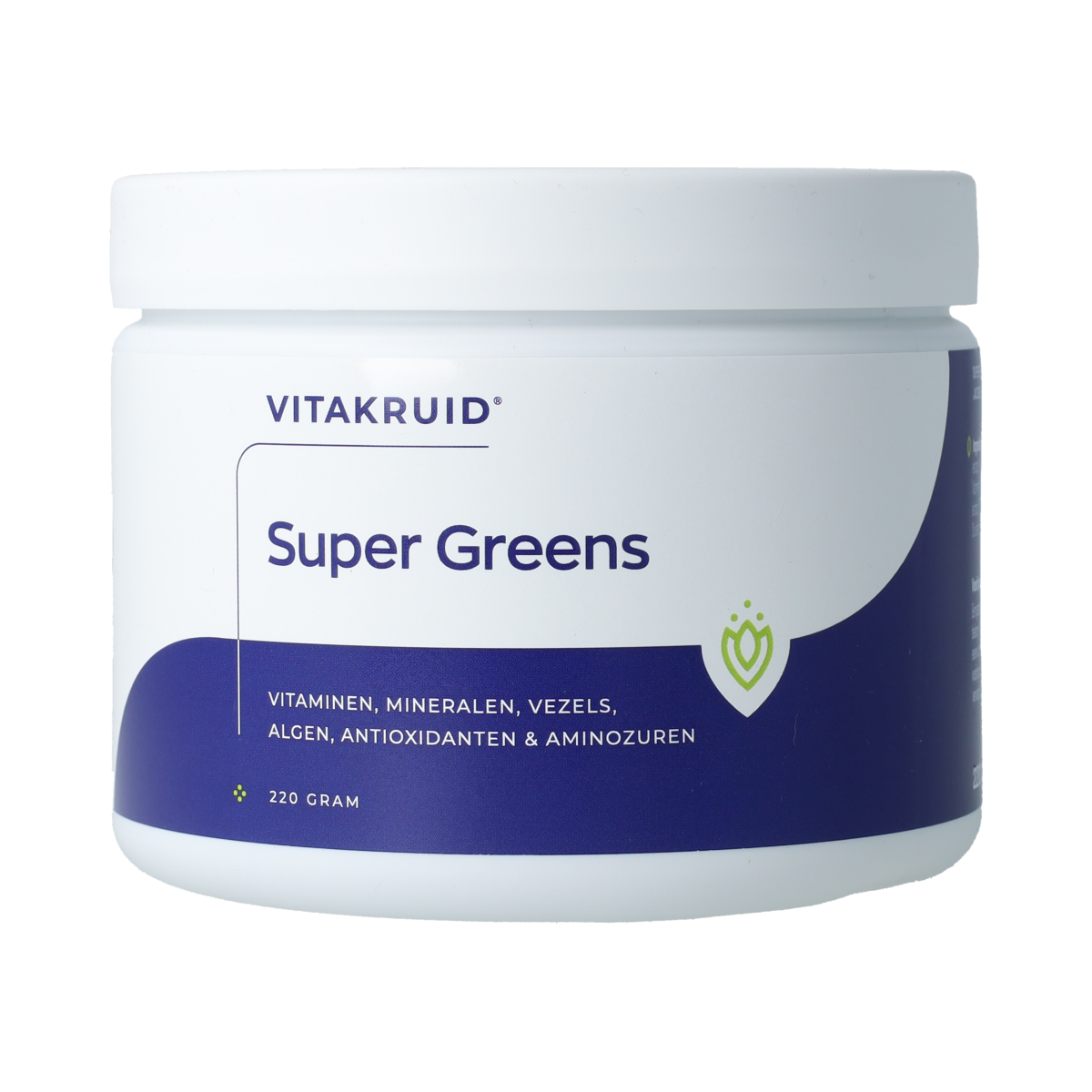 Vitakruid Super Greens 25 nutrienten oa probiotica & enzymen 220.00 Gram