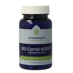 Vitakruid B12 Combi 6.000 met Actief Folaat 60 Smelttabletten