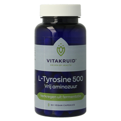 Vitakruid L-Tyrosine 500mg uit fermentatie 60 Vegetarische capsules