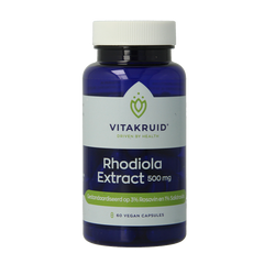 Vitakruid Rhodiola extract 500 mg 3% Rosavin 1% Salidroside 60 Vegetarische capsules