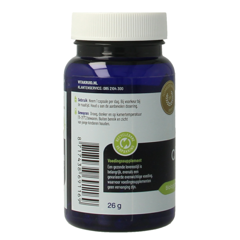 Vitakruid Co-enzym Q10 Ubiquinol actieve vorm Kaneka 100 mg 60 Vegetarische capsules