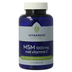 Vitakruid MSM 1000 mg > 99,9% zuiver + vitamine C 120 Tabletten