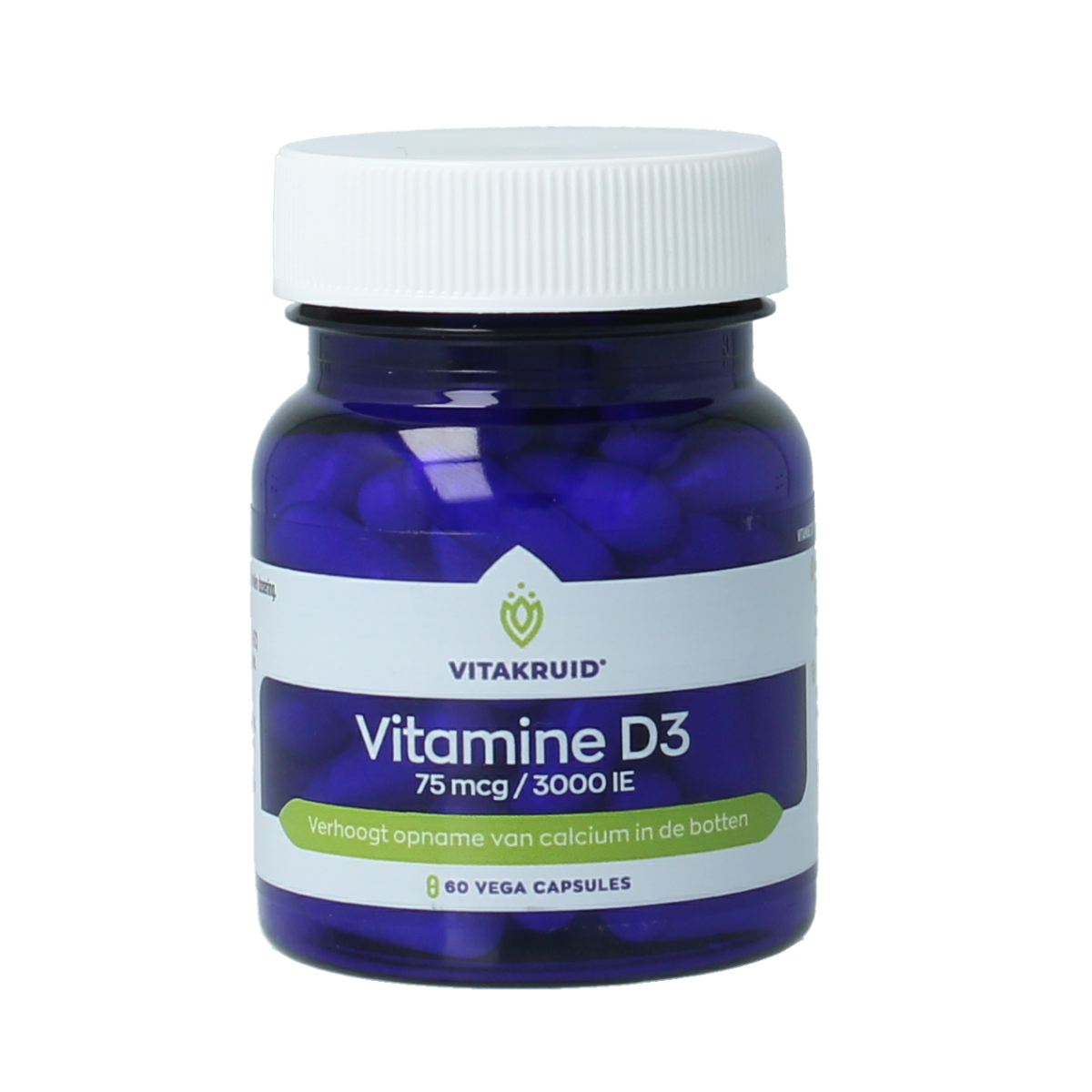 Vitakruid Vitamine D3 75 mcg / 3000 IE 60.00 Vegetarische capsules