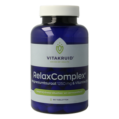 Vitakruid RelaxComplex oa Magnesium Tauraat & Vitamine D3 90 Tabletten