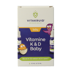 Vitakruid Vitamine K & D baby druppels 10ml 20 Milliliter