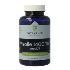 Vitakruid Visolie 1400 TG Triglyceriden met D3 60 Softgels