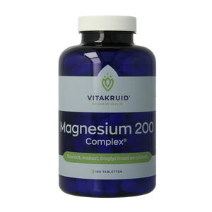 Vitakruid Magnesium 200 Complex Taurate Malate Bisglycinate 180 Tablets