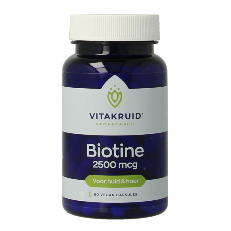Vitakruid Biotine 2500 mcg voor Huid, Haar & Nagels 90 Vegetarische capsules
