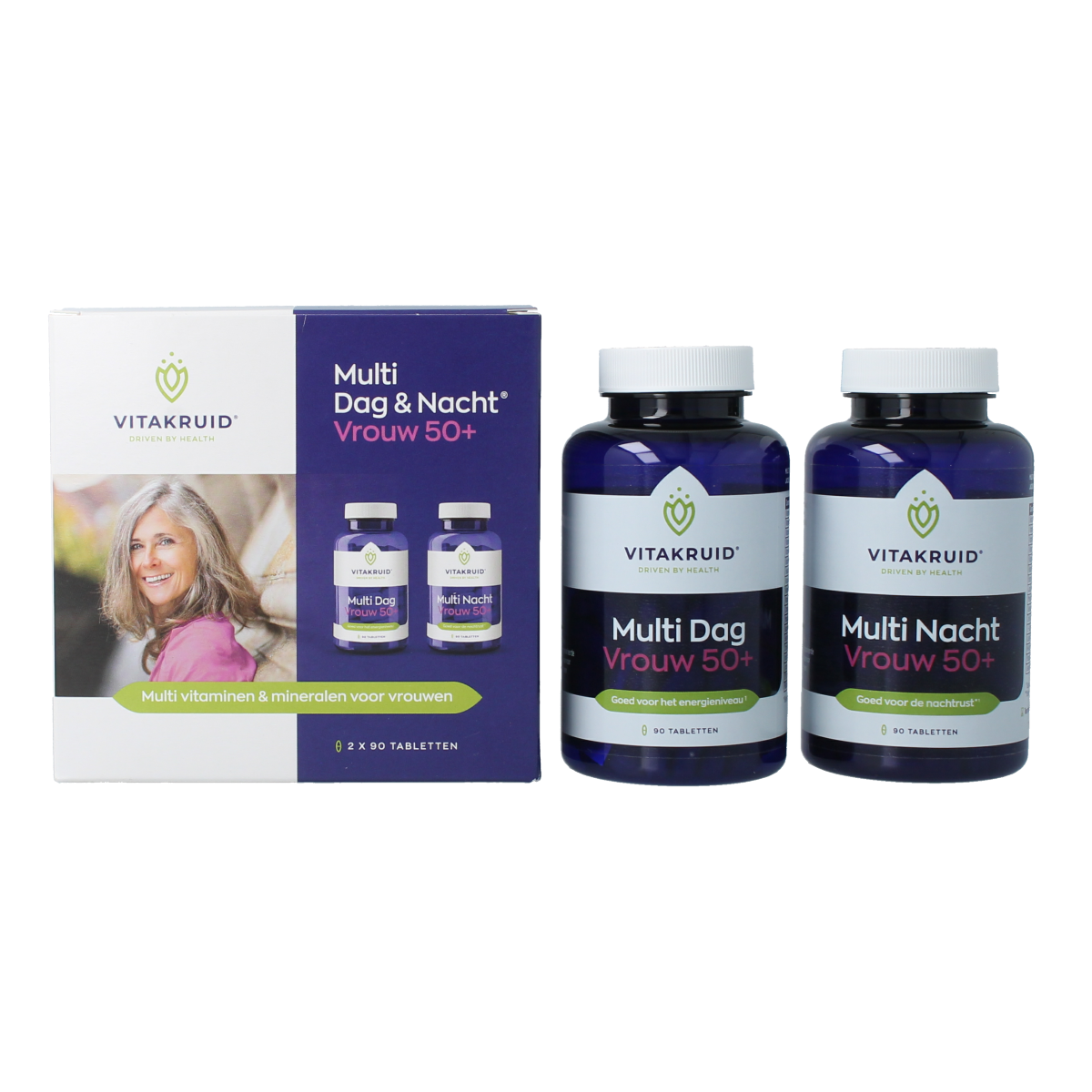 Vitakruid Multi Dag & Nacht Vrouw 50+ 2 x 90 180.00 Tabletten