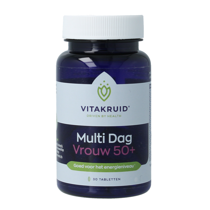 Vitakruid Multi Dag Vrouw 50+ 100% Vegan 30 Tabletten