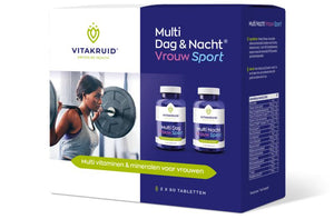 Vitakruid Multi Day & Night Woman Sport 100% Vegan 2 x 90 180 Tablets