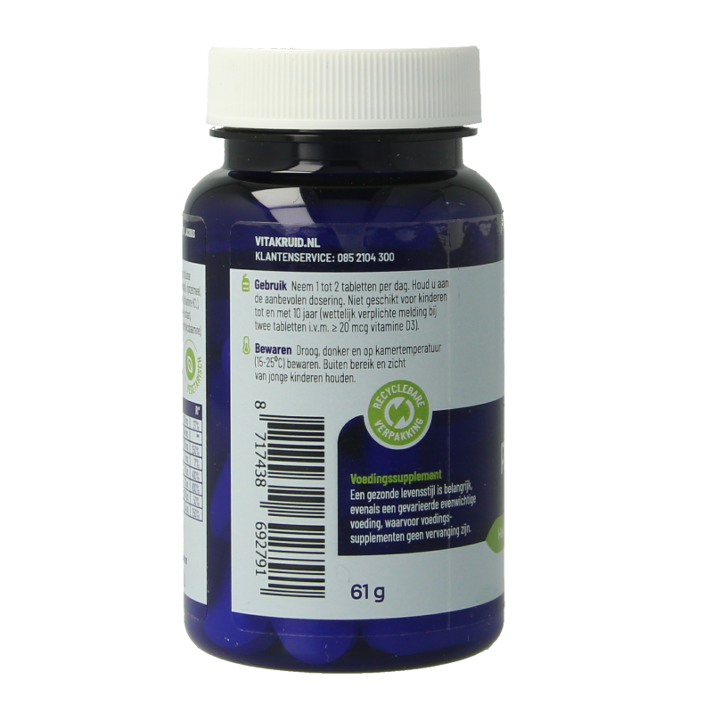 Vitakruid RelaxComplex oa Magnesium Tauraat & Vitamine D3 30 Tabletten