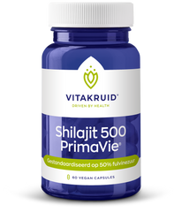 Vitakruid Shilajit 500mg PrimaVie 50% fulvinezuur 60 Vegetarische capsules