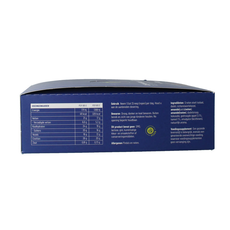 Vitakruid Clean vegan protein bar - apple cinnamon 12 Stuks