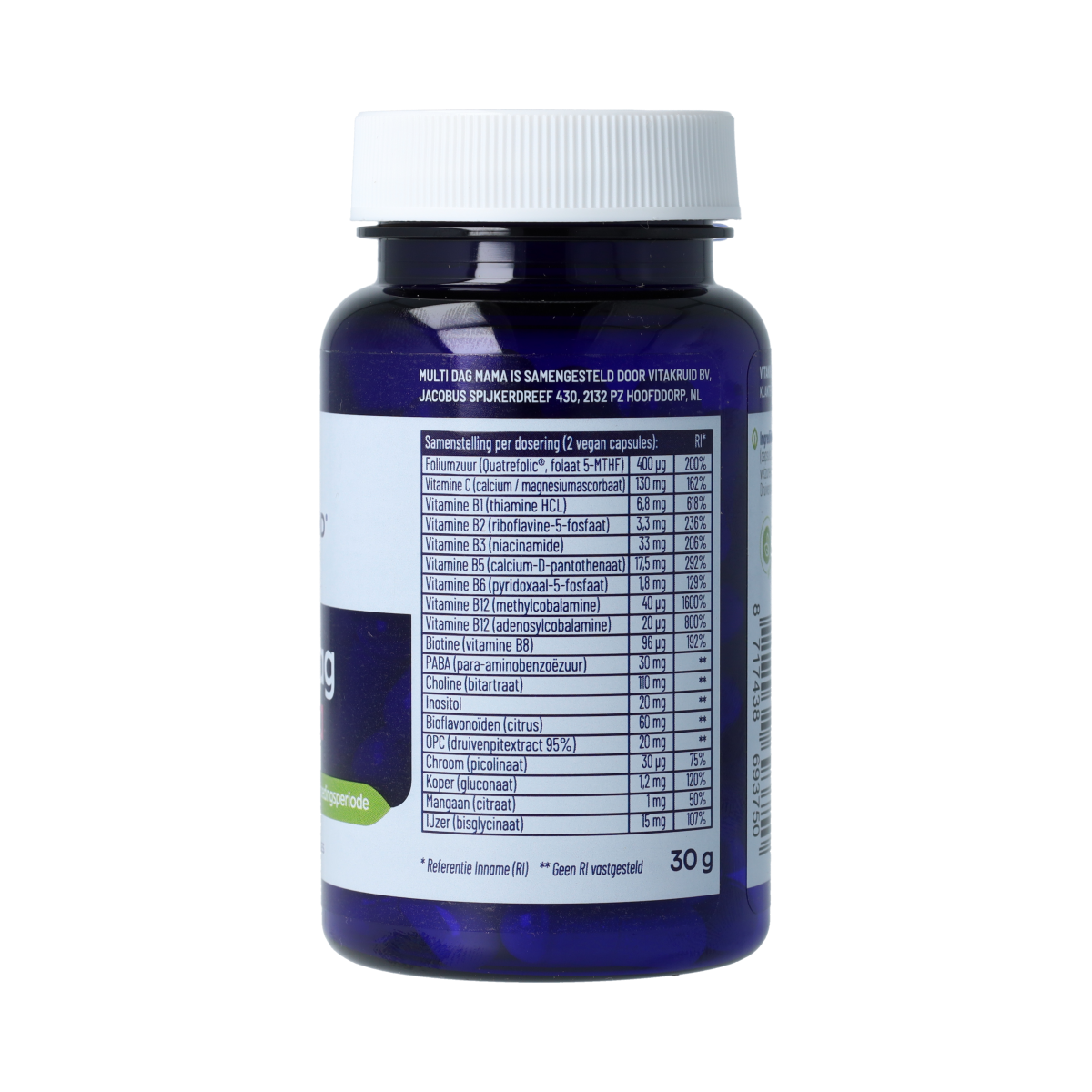 Vitakruid Multi dag mama vegan 60.00 Vegetarische capsules