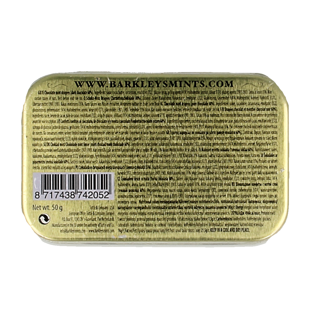 Barkleys Chocolate mints mint 50.00 Gram