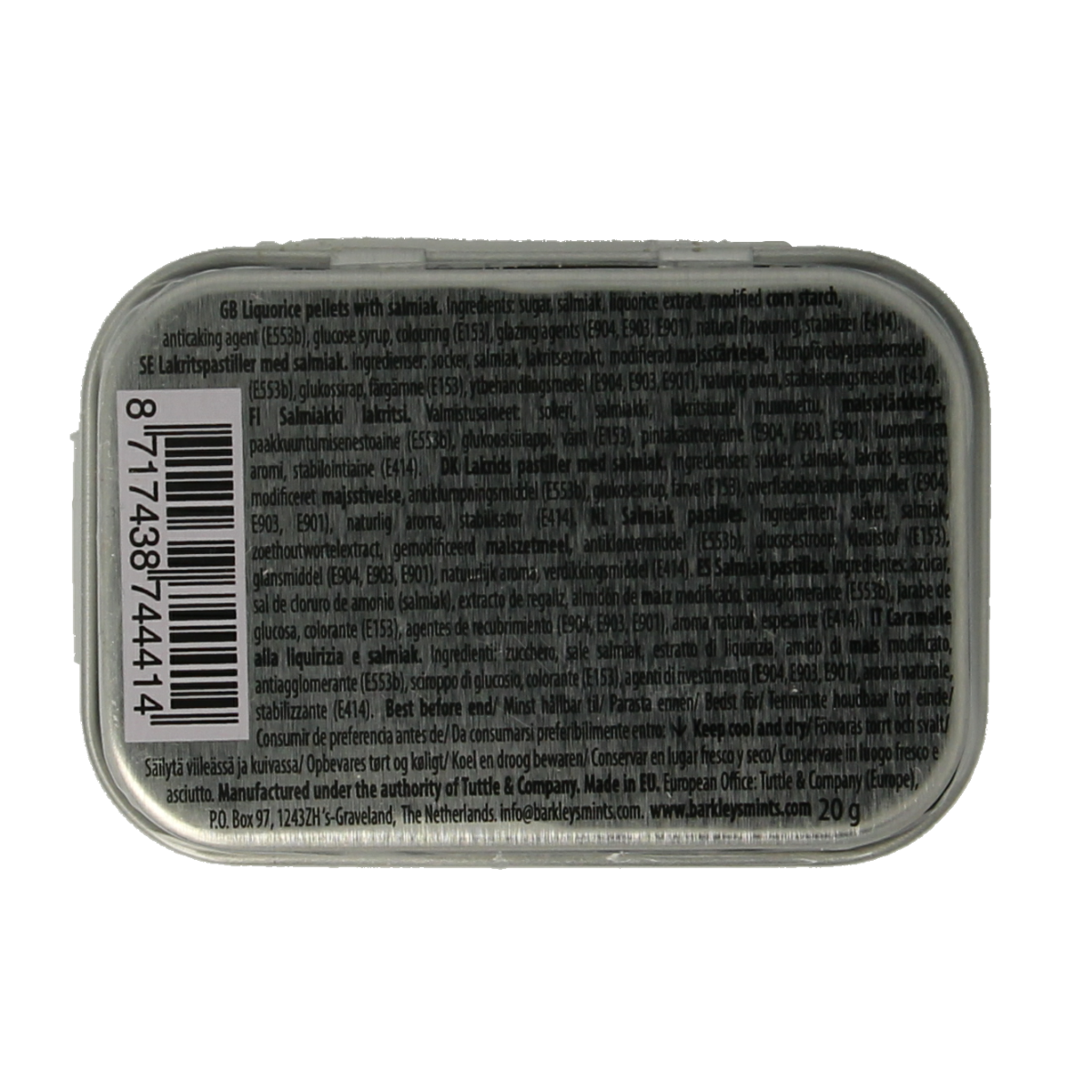 Barkleys Liquorice pellets salmiak 20.00 Gram