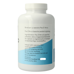 Nova Vitae Pau d'arco 500mg extract 5:1 200.00 Capsules