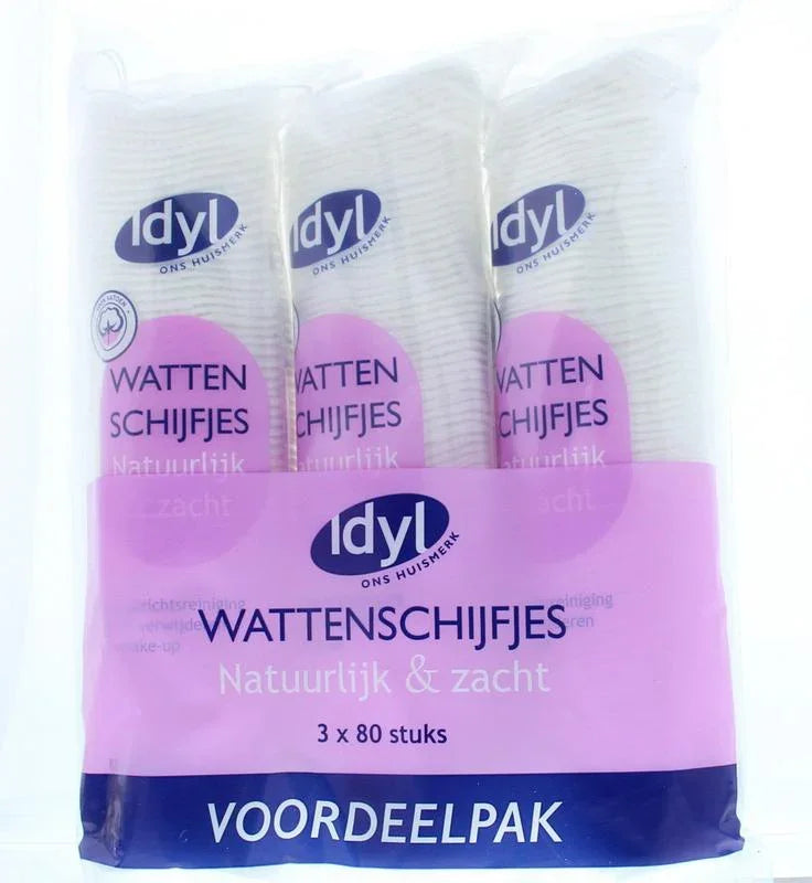 Idyl Wattenschijfjes voordeelpak 80 stuks  3 Stuks