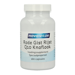 Nova Vitae Rode gist rijst + Q10 + knoflook 180.00 Vegetarische capsules