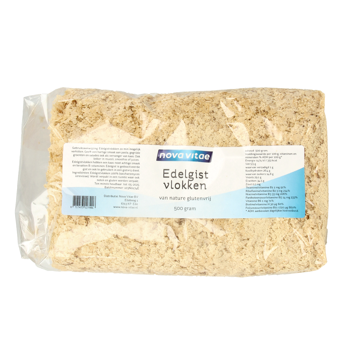 Nova Vitae Edelgistvlokken glutenvrij 500.00 Gram