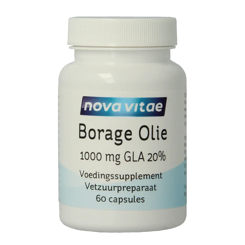 Nova Vitae Borage olie 1000mg GLA 20% 60 Capsules
