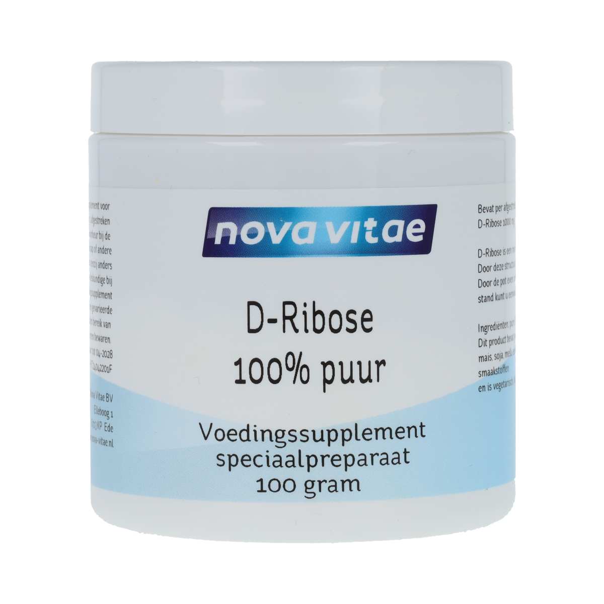 Nova Vitae D-Ribose 100% puur 100.00 Gram
