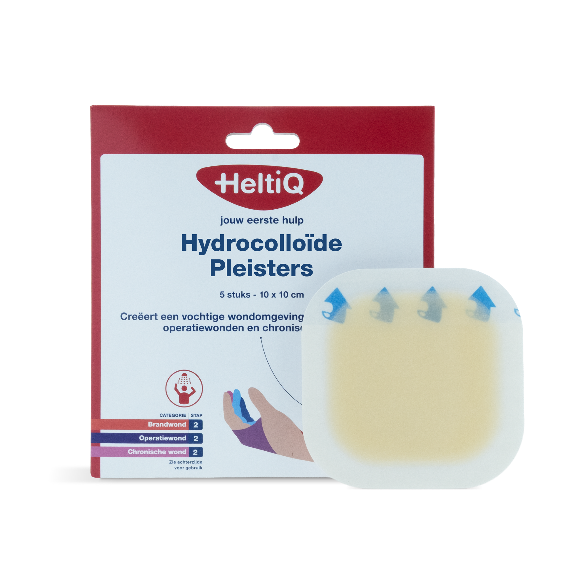 Heltiq Hydrocolloïde pleisters 10 x 10cm 5.00 Stuks