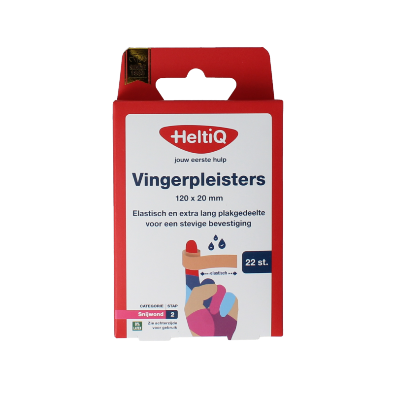 Heltiq Vingerpleisters 120x20mm 22 Stuks