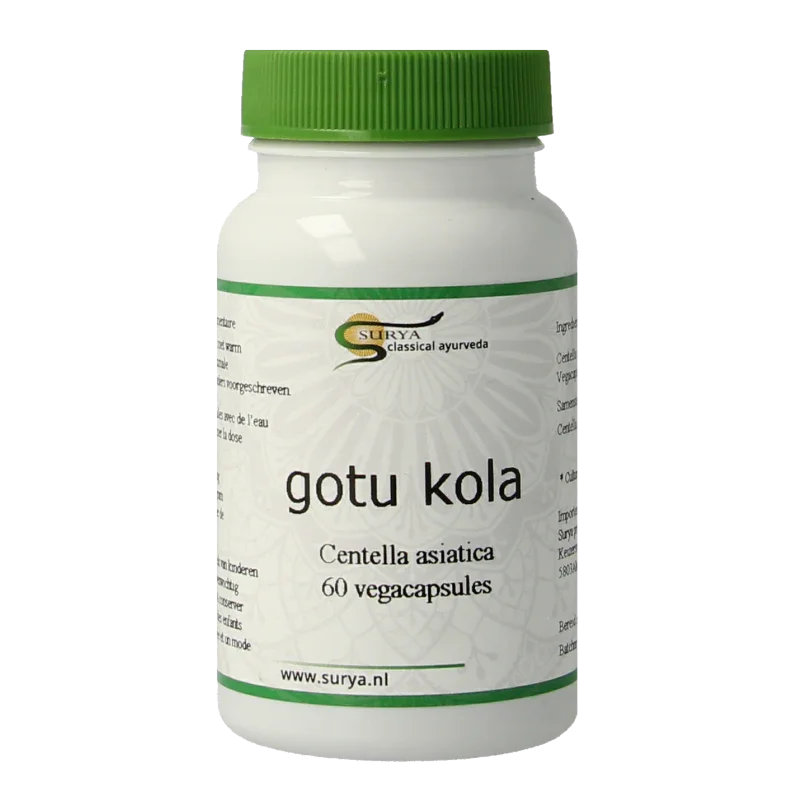 Surya Gotu kola centalla asiatic bio 60 Capsules