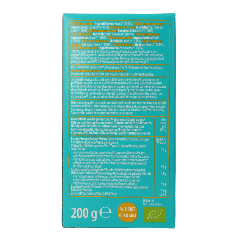 Amaizin Kokoscreme bio 200 Gram