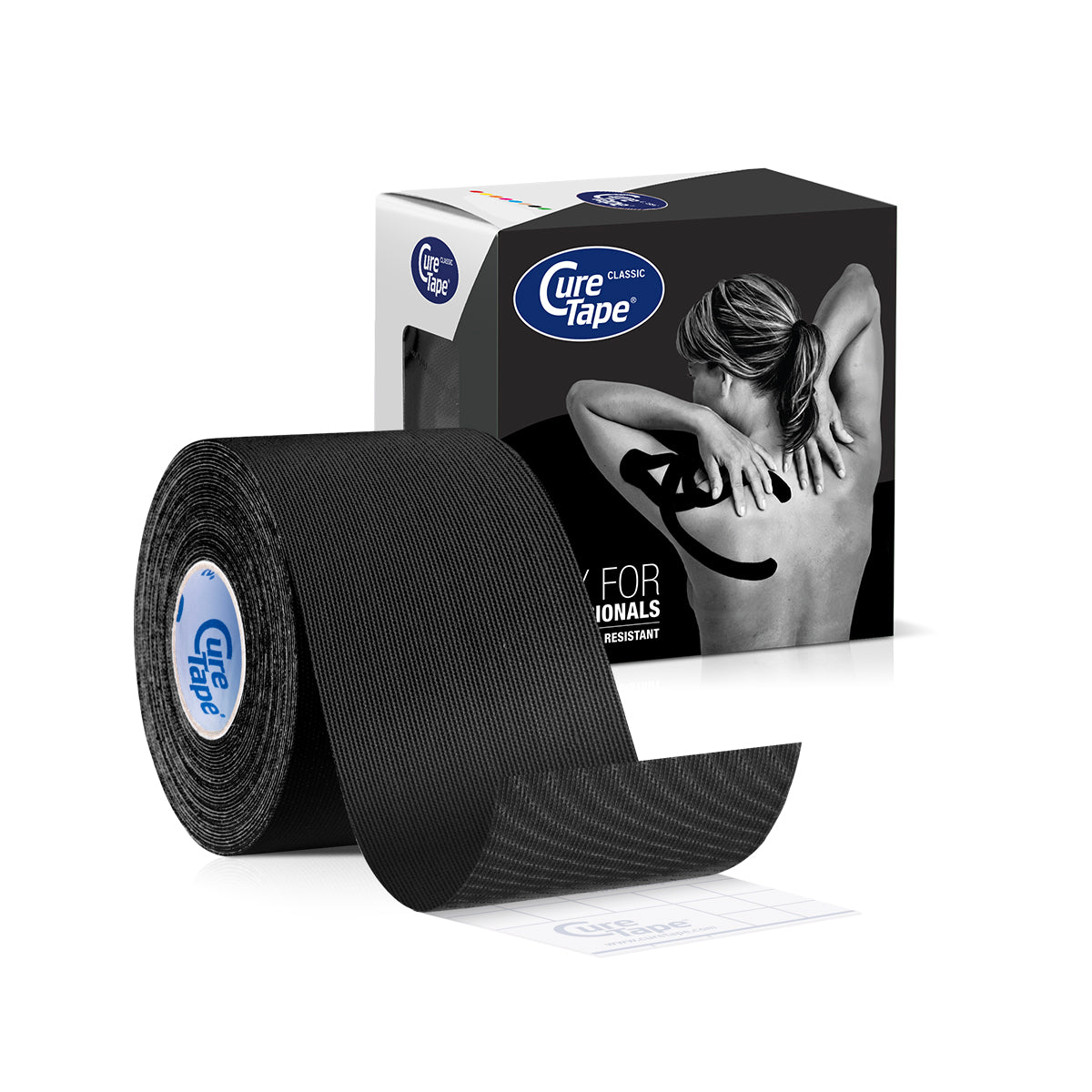 Cure Tape Kinesiotape zwart 5cm x 5m 1 Stuks