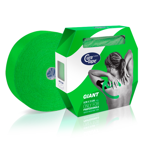 Cure Tape Kinesiotape giant groen 5cm x 31.5m 1 Stuks