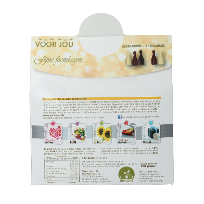 Voor Jou! Wensdoosje trendy fijne feestdagen 100 Gram