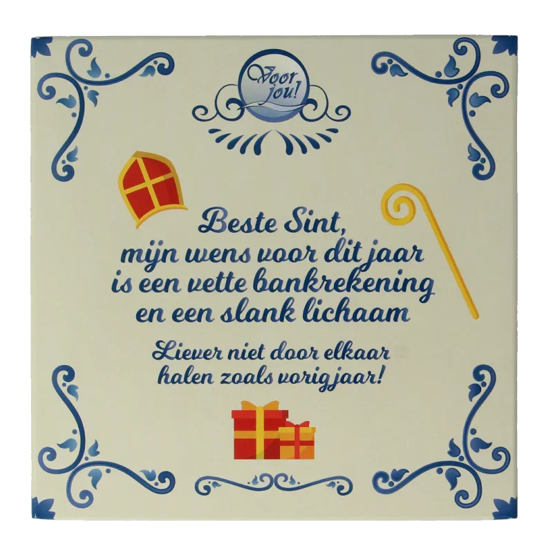 Voor Jou! Wensreep Delftsblauw Sint mijn wens 90 Gram